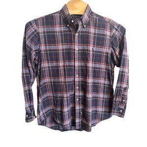 Ralph Lauren Lightweight Flannel Plaid Button Down‎ Men's Large Long Sleeve